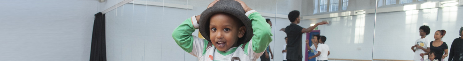 Child wearing a hat